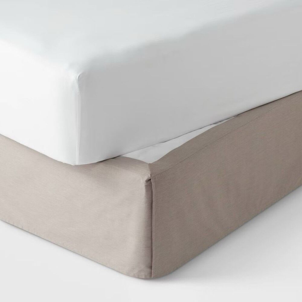 Room Essentials Twin Bed Skirt Gray NEW | Classic Dust Ruffle